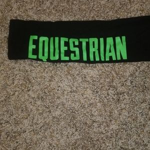 Justice Bottoms - Green and black justice equestrian leggings. Justice Bottoms - Green and black justice equestrian leggings.
